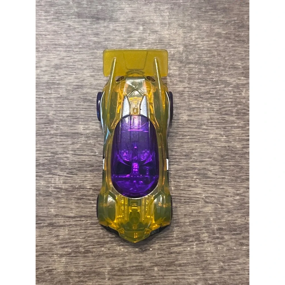 Hot Wheels 2016‎ X-Raycers Blitzspeeder Clear Yellow W Purple Windows Loose Car